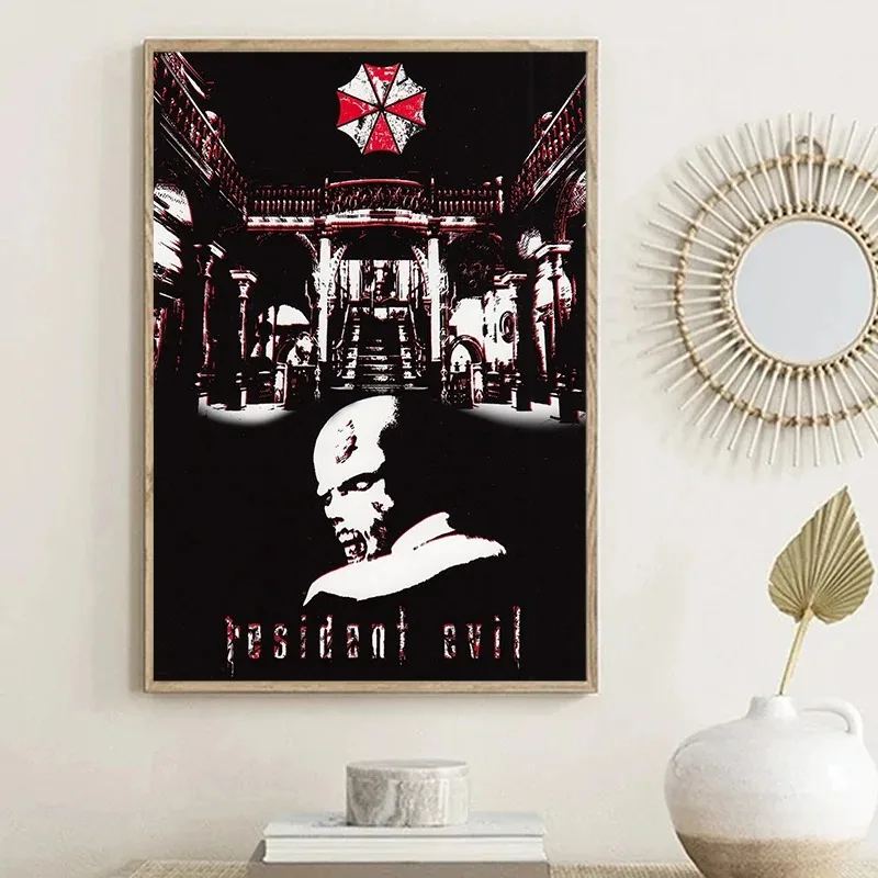 Resident-Evil Game Poster Hot Sale Classic Movie Canvas Painting HD Print Wall Art Picture for Gaming Room Home Decoration Gift