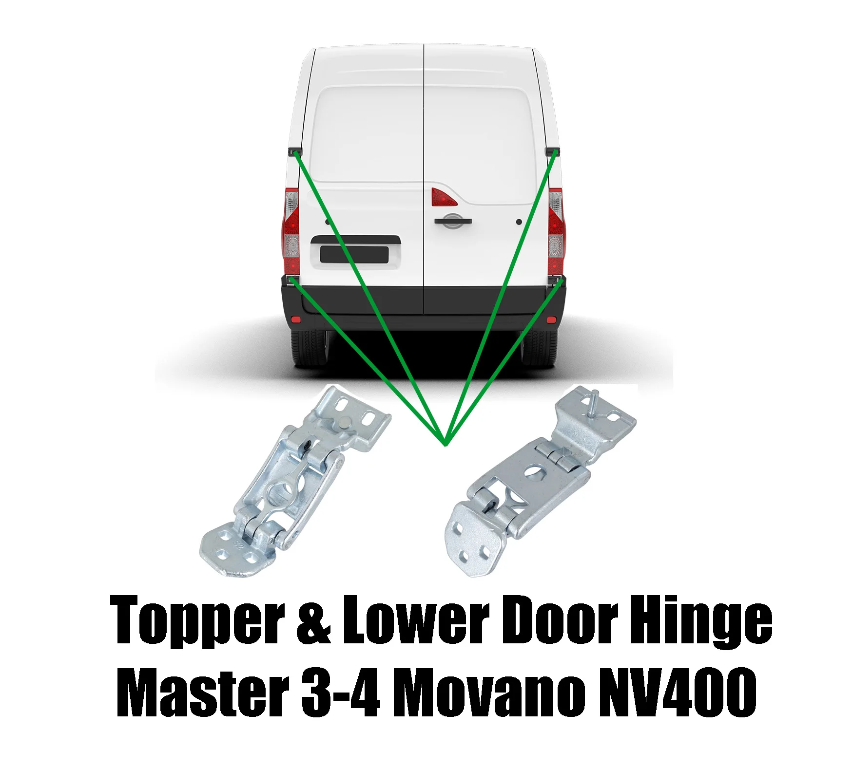 REAR DOOR TOPPER LOWER DOOR HINGE FIT TO RENAULT MASTER 3 VAUXHALL/OPEL MOVANO NISSAN NV400 2010-2024 844000014R 844009783R