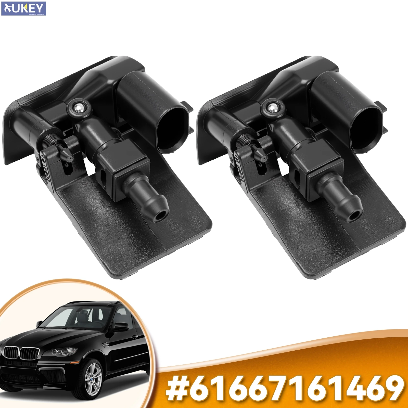 

2X автомобильная форсунка омывателя лобового стекла, форсунка лобового стекла 61667161469 для BMW X5 E70 2006-2010 левый и правый