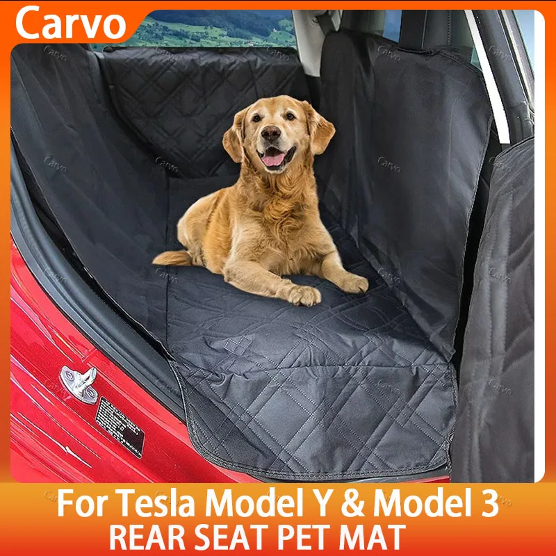 Dog Seat Covers for Back Seat Dog Car Seat for Tesla Model Y 3 2021-2024 Waterproof Pet Seat Cover Protector Car Accessories