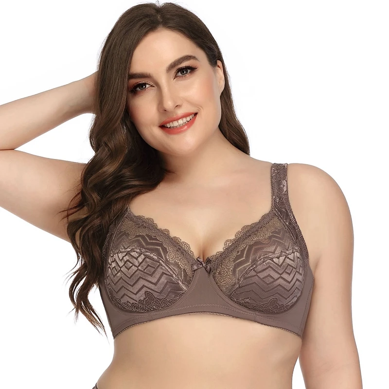 Beauwear – soutien-gorge en dentelle pour femme, Lingerie Sexy, grande taille, ajustable, Ultra fin, sans rembourrage, 40C 42C 44C 46C