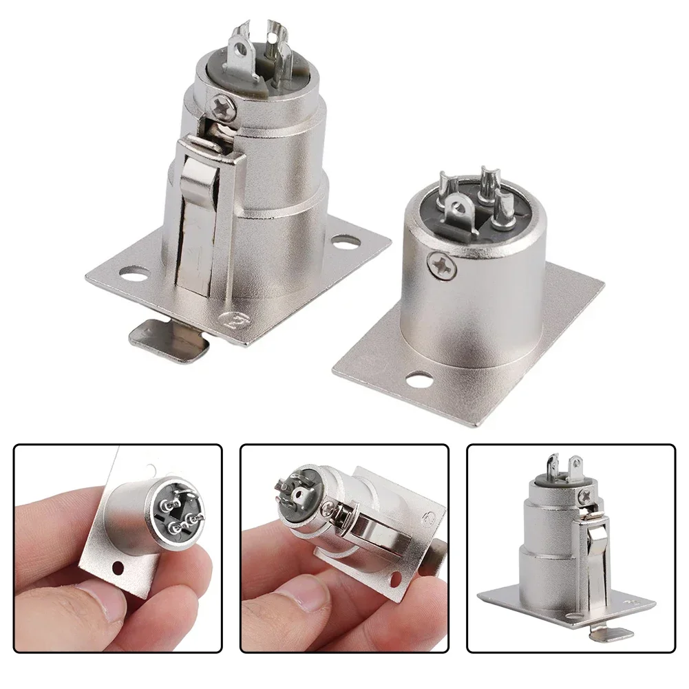 On Sale Chassis Panel DMX Male/Female Socket Metal Mount Video Connector XLR 3 Pin Audio Best Cheap High Quality