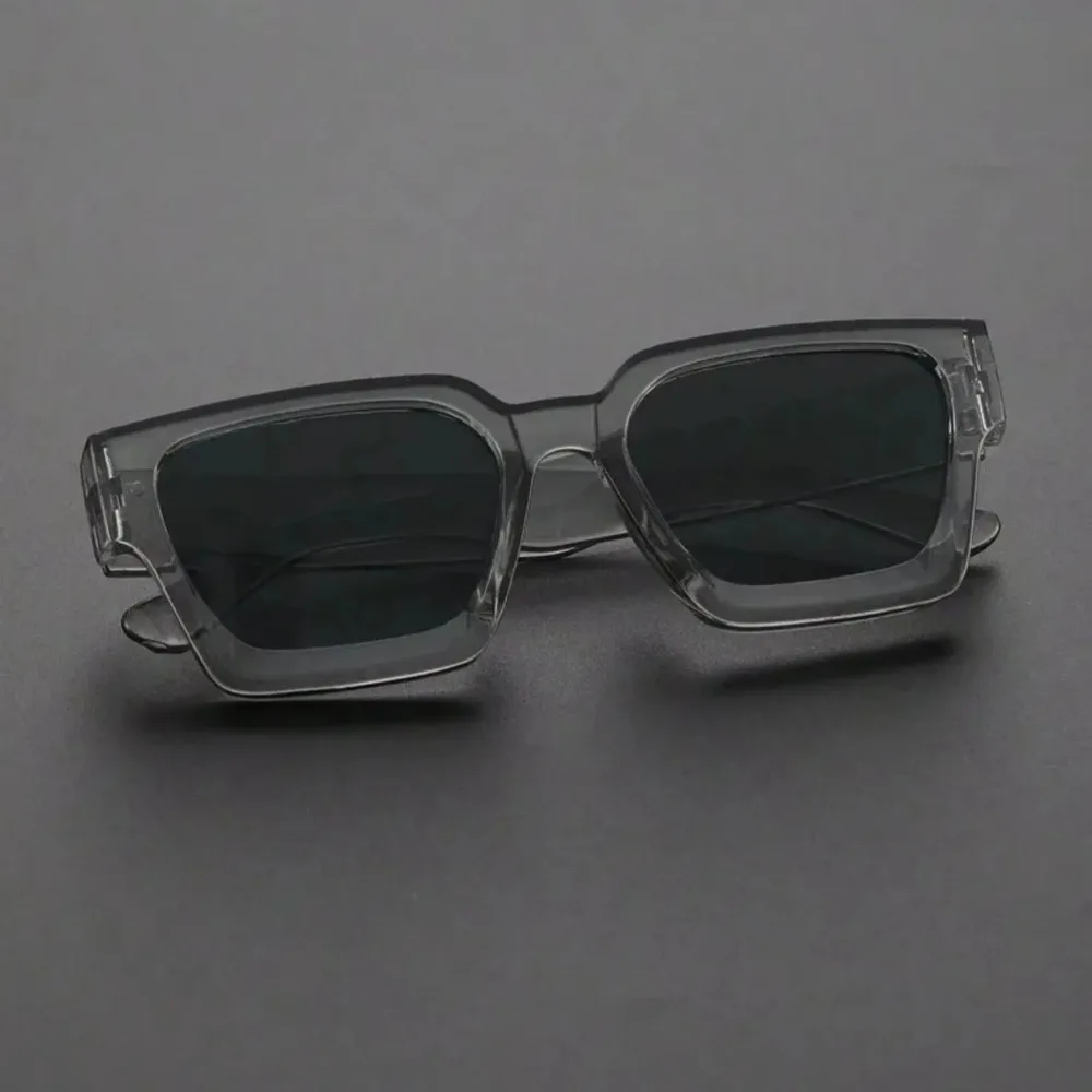 1PC Unisex Plastic Fashion Square Frame Sunglasses For Street Photography And Beach Trips Driving Accessories