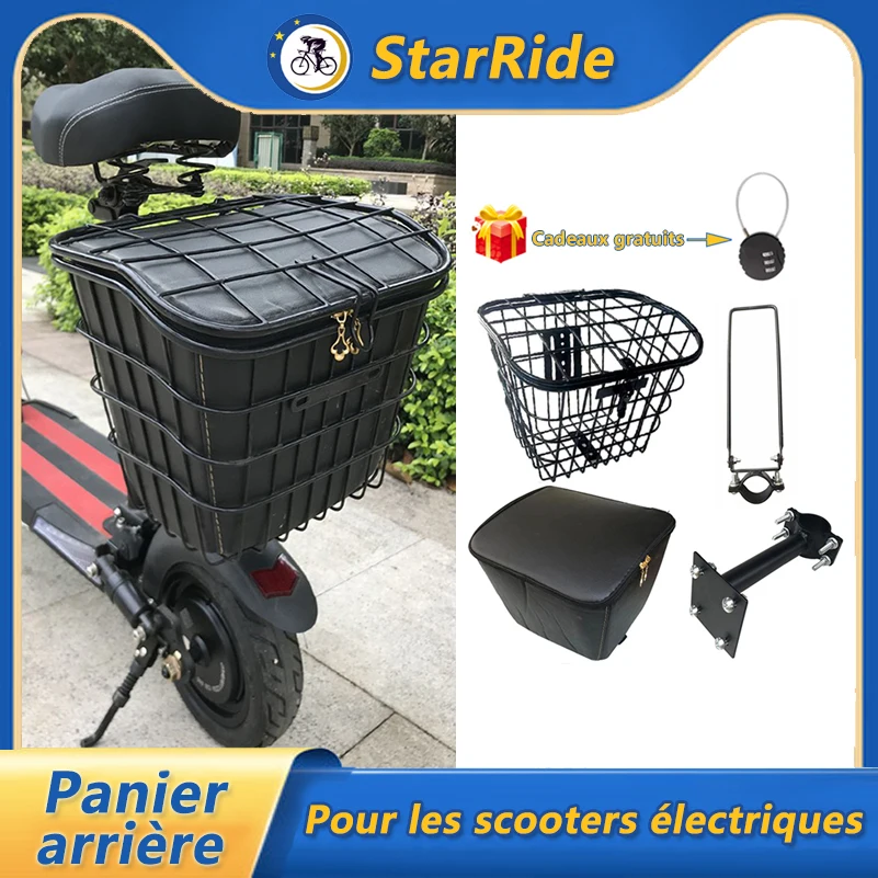 Panier avant et arrière de Scooter électrique universel, accessoires de Scooter électrique étanche pour KUGOO M4 Pro XIAOMI M365