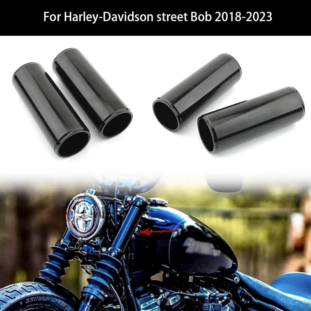 

Motorcycle Front Fork Boot Slider Upper Shock Absorber Cover Aluminum FOR Harley Davidson Softail Street Bob FXBB 2018-2023