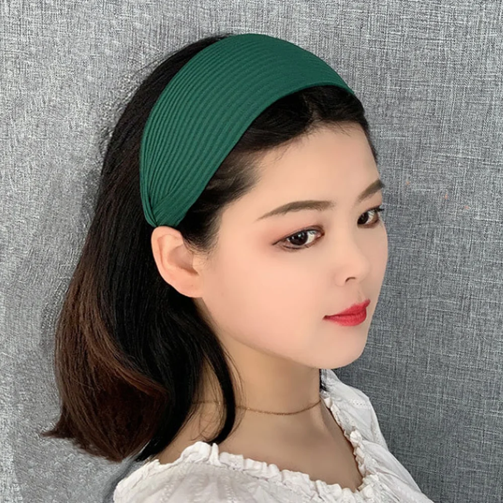 Headpiece Elegant Wide Hairband Retro Vintage Korean Style Hair Hoop Suede Women Headband Sweet Hair Hoop