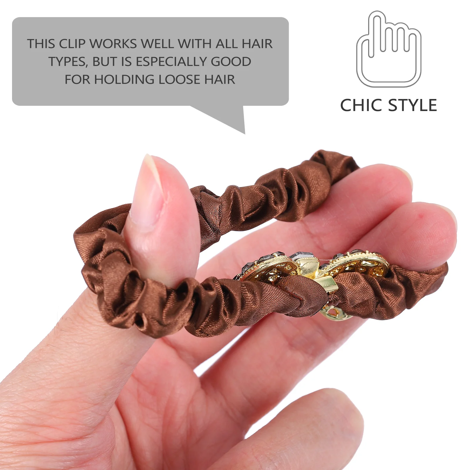 

Crystal Full Diamond Ring Elastic Scrunchies Fashionable Long Hair Accessories Lightweight Stylish Design Comfortable Durable