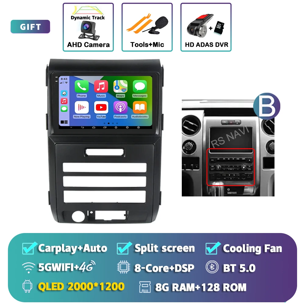 Android 15 Carplay Auto Radio Multimedia Speler Voor Ford F150 P415 Raptor 2008-2014 E53 X5 M5 autoradio Stereo Head Unit