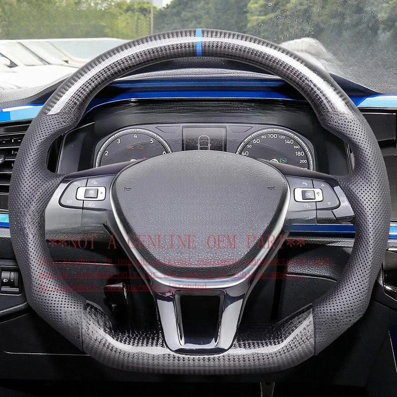 For Volkswagen POLO Bora Multi Function Carbon Fiber Modified Steering Wheel Assembly Horn Cover Shell