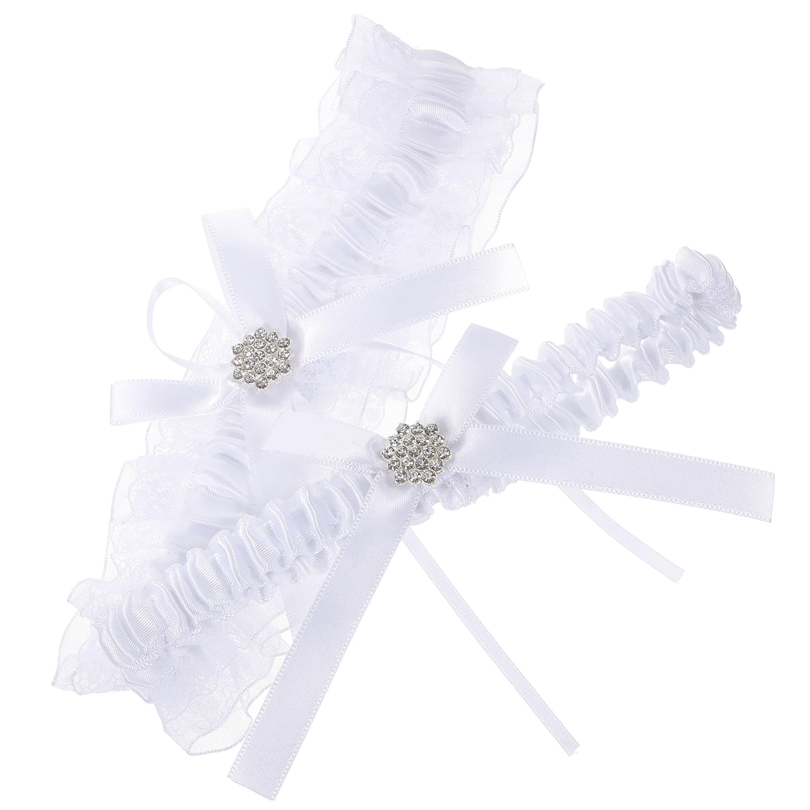 

2 Pcs Bridal Garter Decor Lace Garters for Bride Wedding Supplies Decorate Women Leg Day Women's