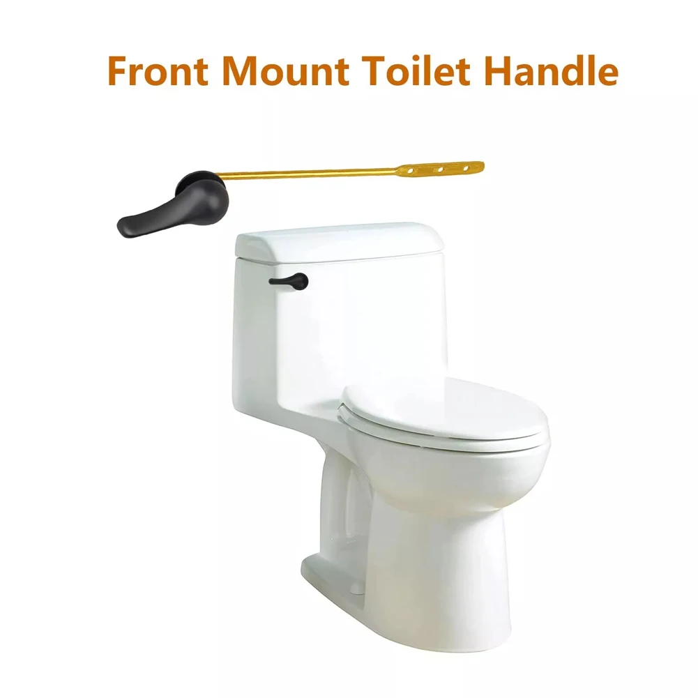 1pcs Durable Bathroom Replacement Accessories Side Mount Toilet Flush Lever Toilet Tank Handle Trip Button Home Improvement