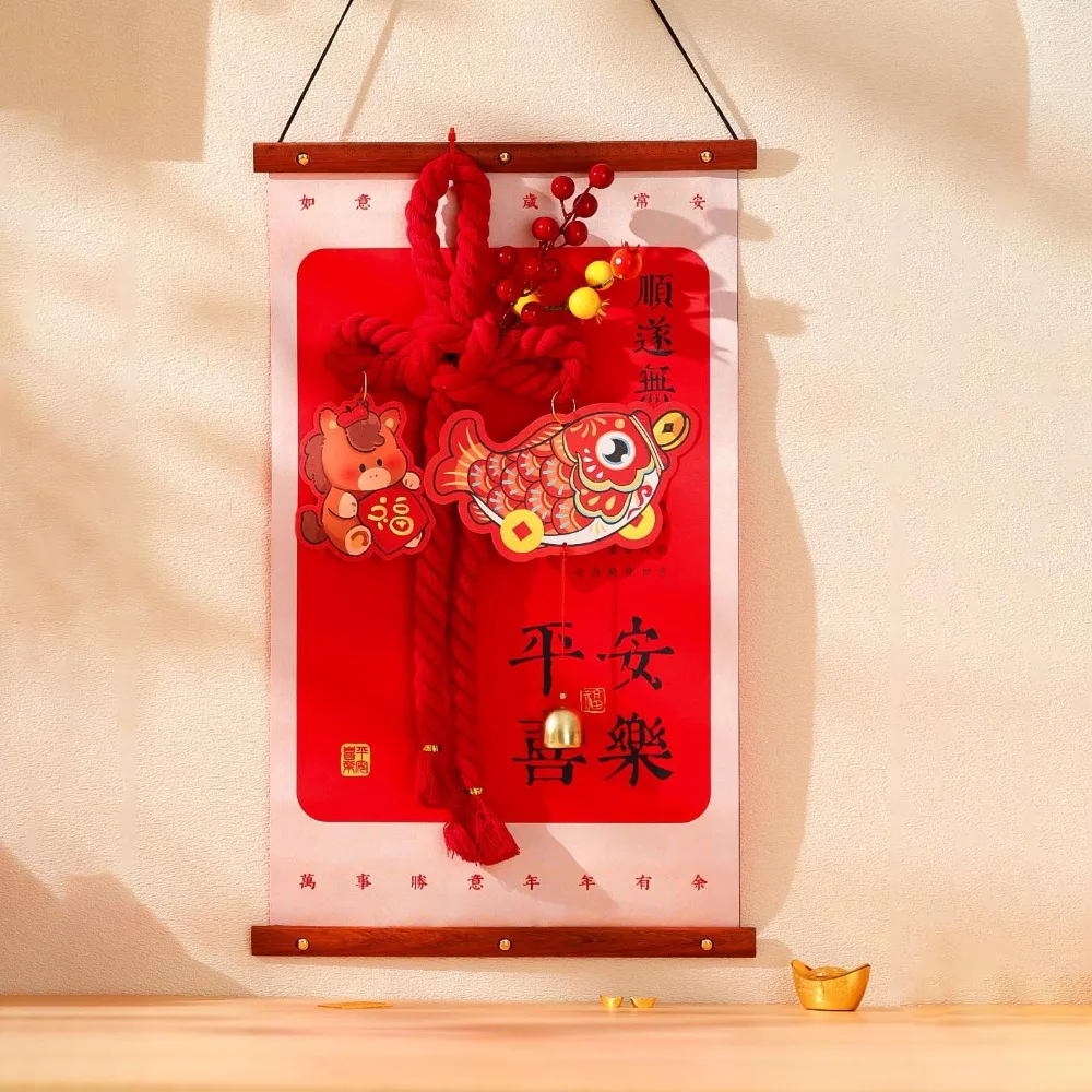 

Китайский стиль, новогоднее украшение, красный традиционный весенний фестиваль, украшение для двери, бумага, удача, лошадь, год, подвесные украшения