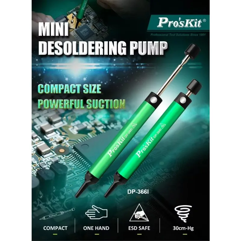 DP-366I مصاصة صغيرة من سبائك الألومنيوم تستخدم كأداة مساعدة لحام وإصلاح الحديد الكهربائي للمصنع والمنزلي