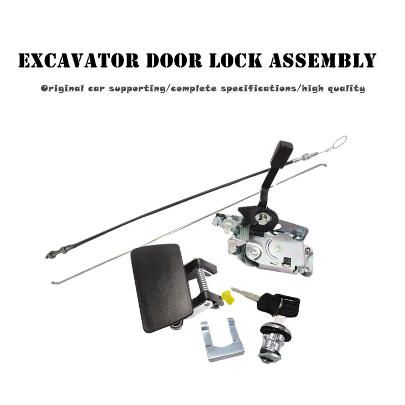 

cab door lock assembly lock block lock cylinder internal and external handle high quality For Hitachi excavator ZAX ZX60 70 240