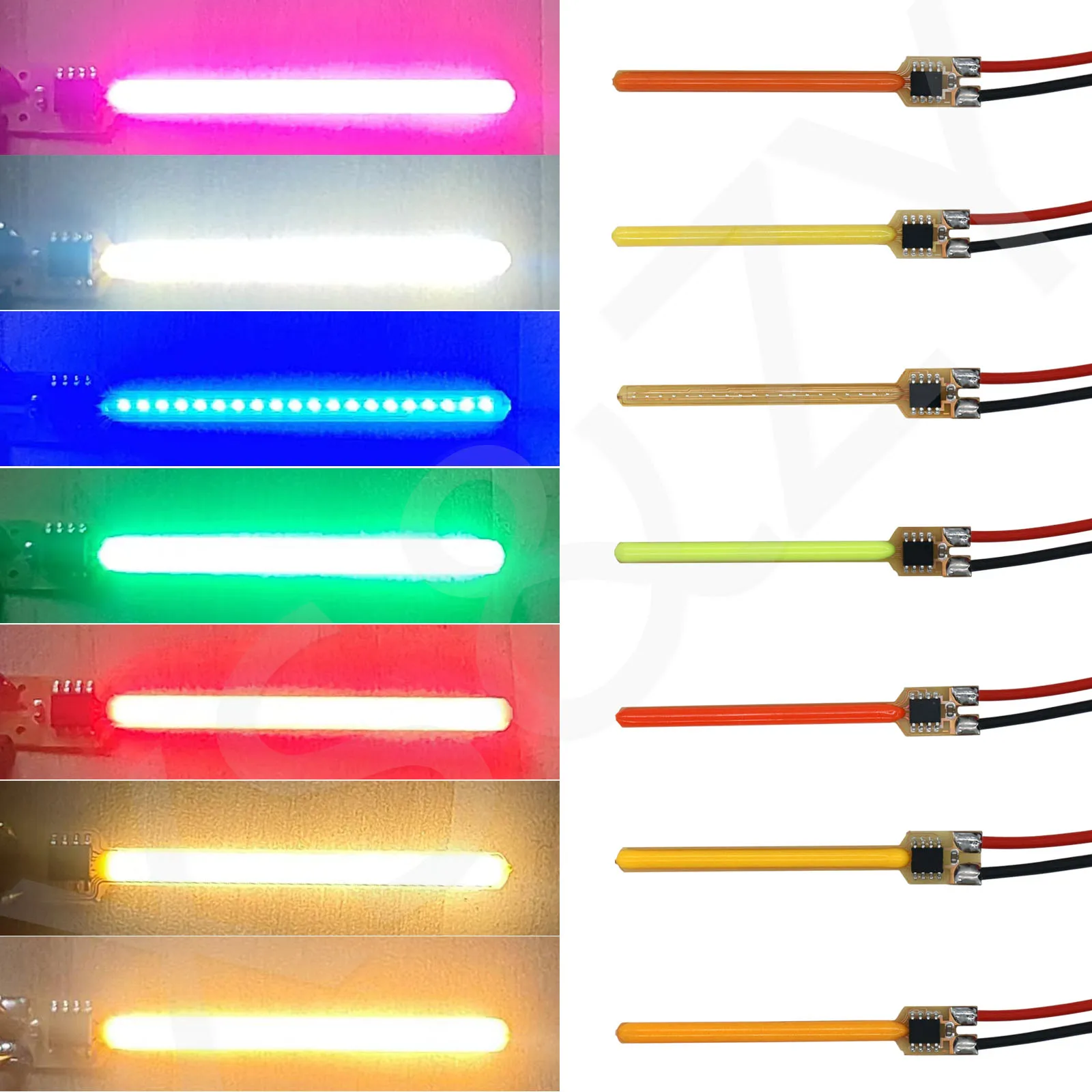 10pcs LED Bead 2200k Warm White Red Green Blue Pink Bicycle DC3V 20mA Two Mode Of LED Filament Flow For Warning Light Decoration