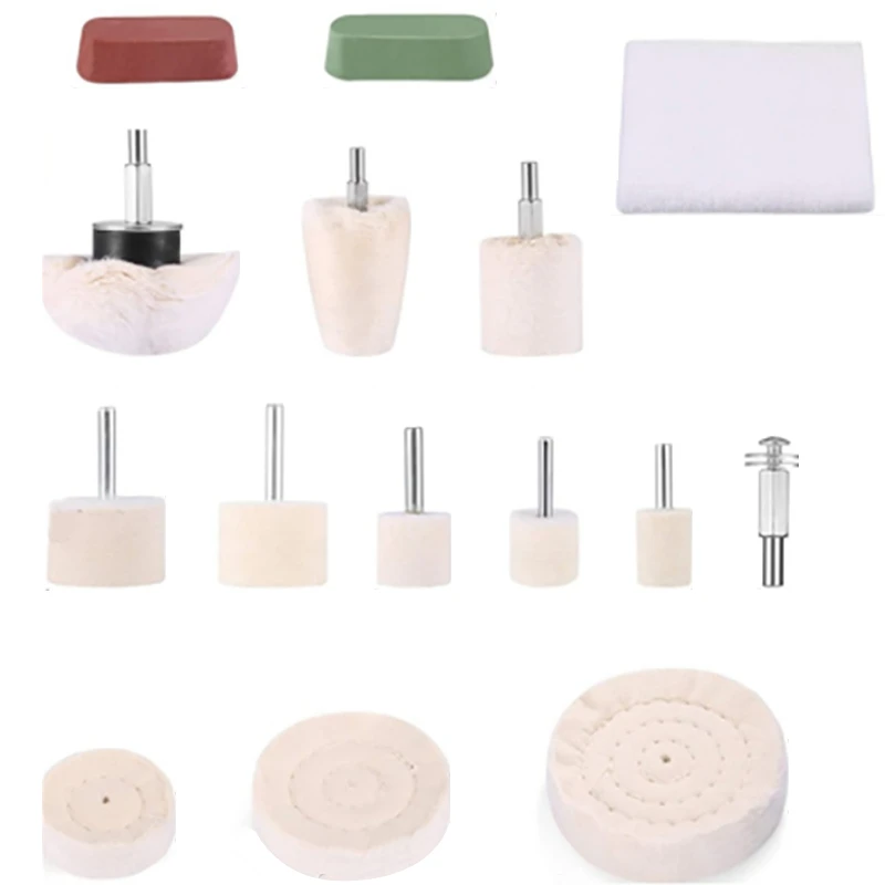 

15Pcs Buffing Pad Polishing Wheel Kit ,With Compound Polishing Buffing Pad For Car Aluminum Stainless Steel Polishing