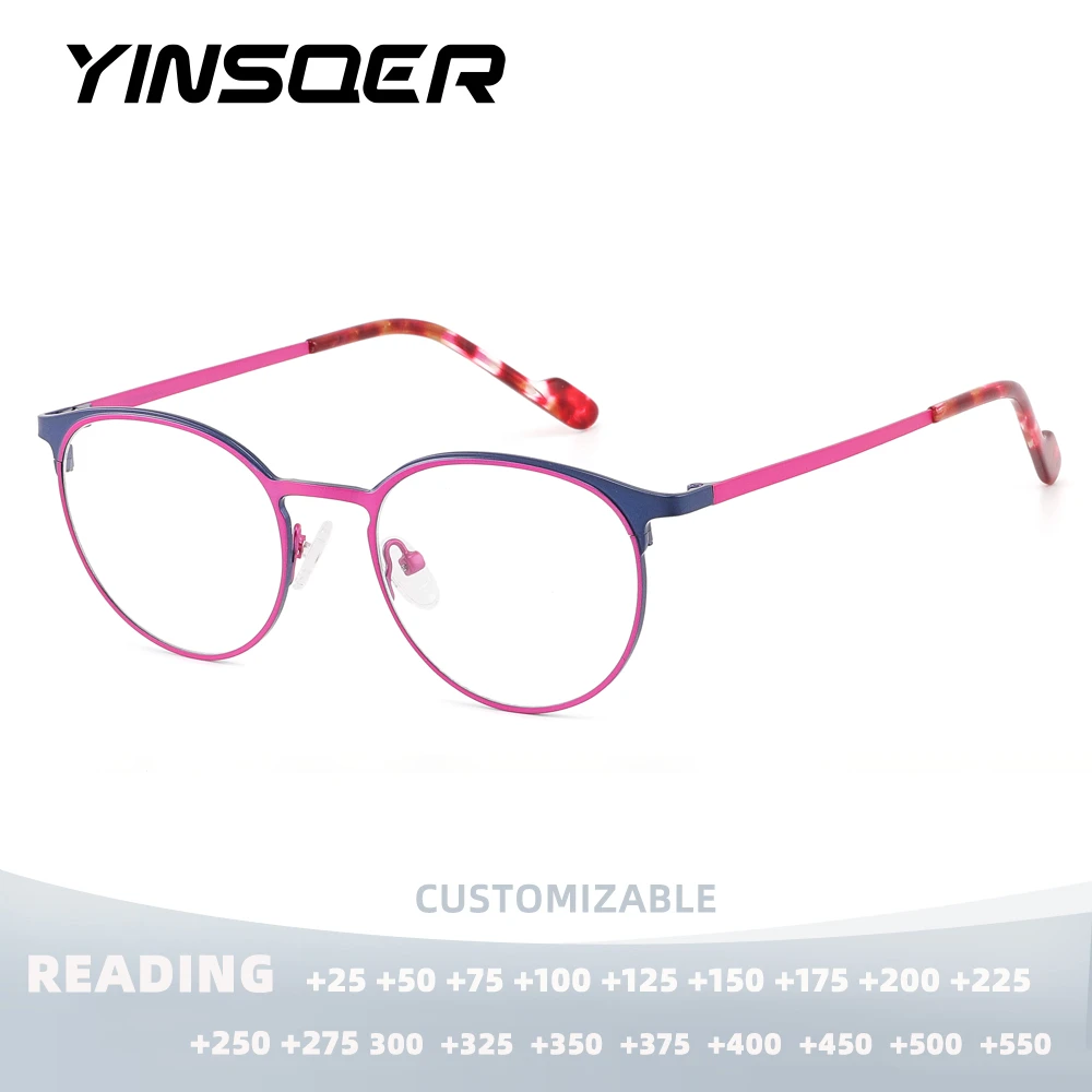 

Женские круглые очки для чтения высокого качества, модные очки для чтения с защитой от синего света, очки для коррекции зрения при дальнозоркости