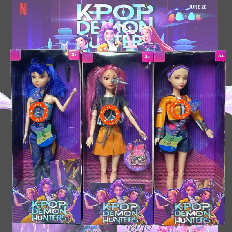 

NEW Kpop Demon Hunters Hunter Group Sticky Glue Doll High Appearance Anime Action Figure Perfect Gift for Girls Holiday Birthday