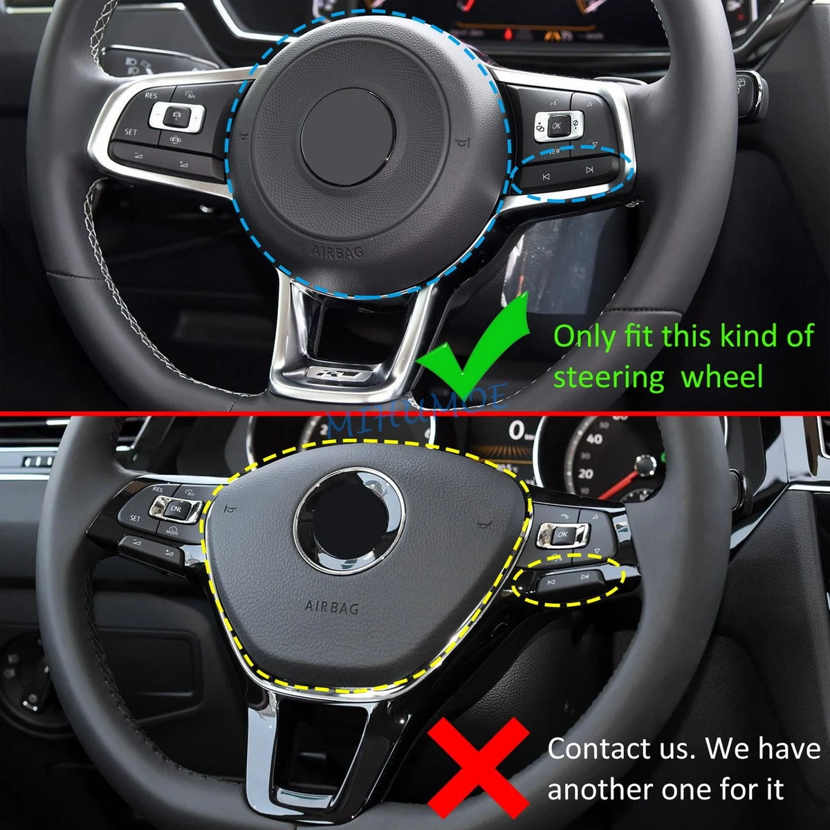 Replace Steering Wheel Shift Paddle Shifter Extension For Volkswagen VW Golf 7 GTI R Polo Jetta GLI Scirocco GTS Red