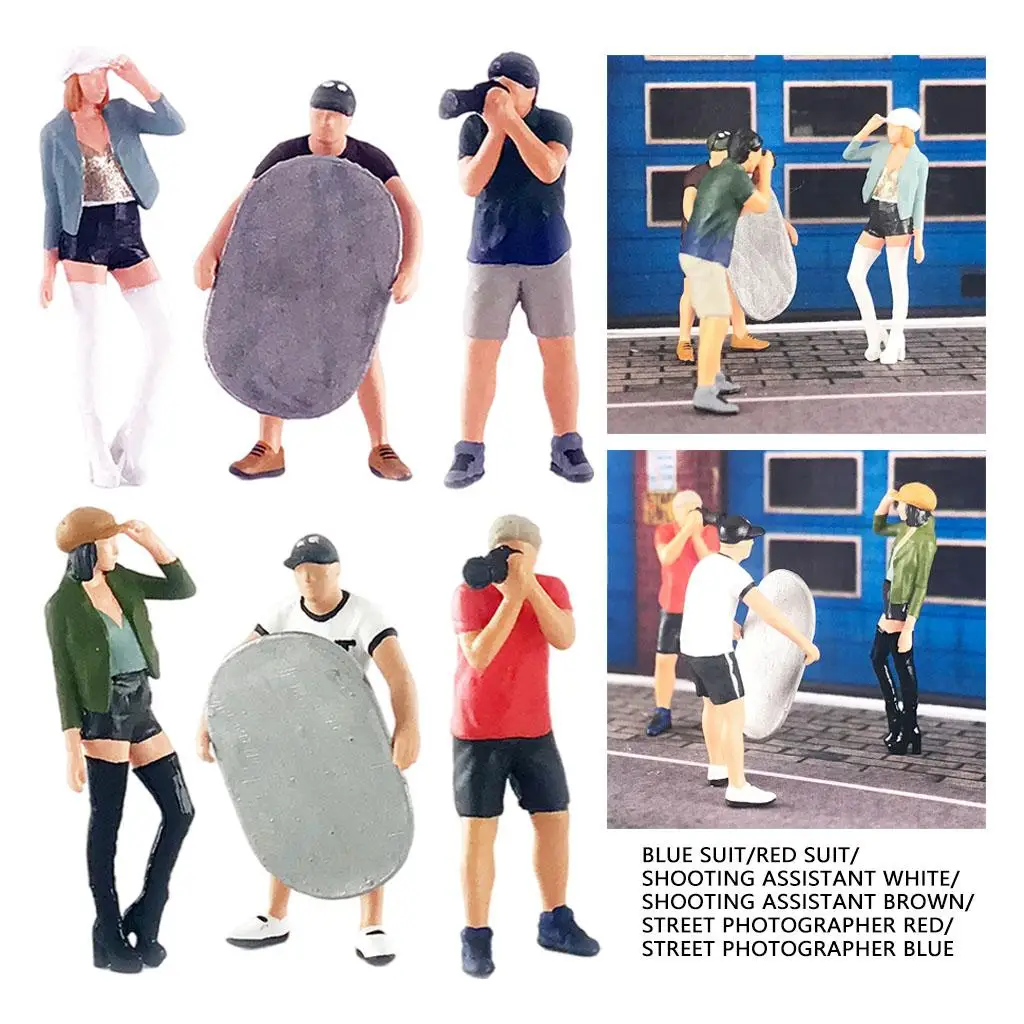 1/64 geschilderde figuren, mensen, internetberoemdheden decor voor poppenhuis