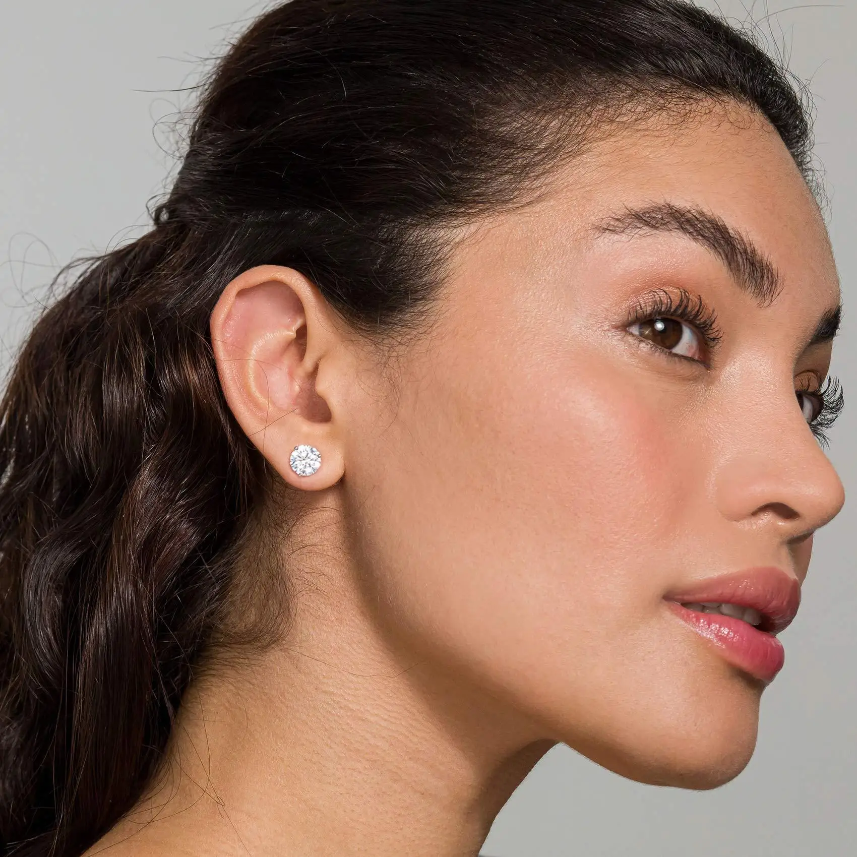 Ts 0,5/1 Karat 925 Sterling Silber Moissanit Ohrstecker für Damen und Herren mit Zertifikat D-Farbe Moissanit Ohrstecker Fein – Detail 7