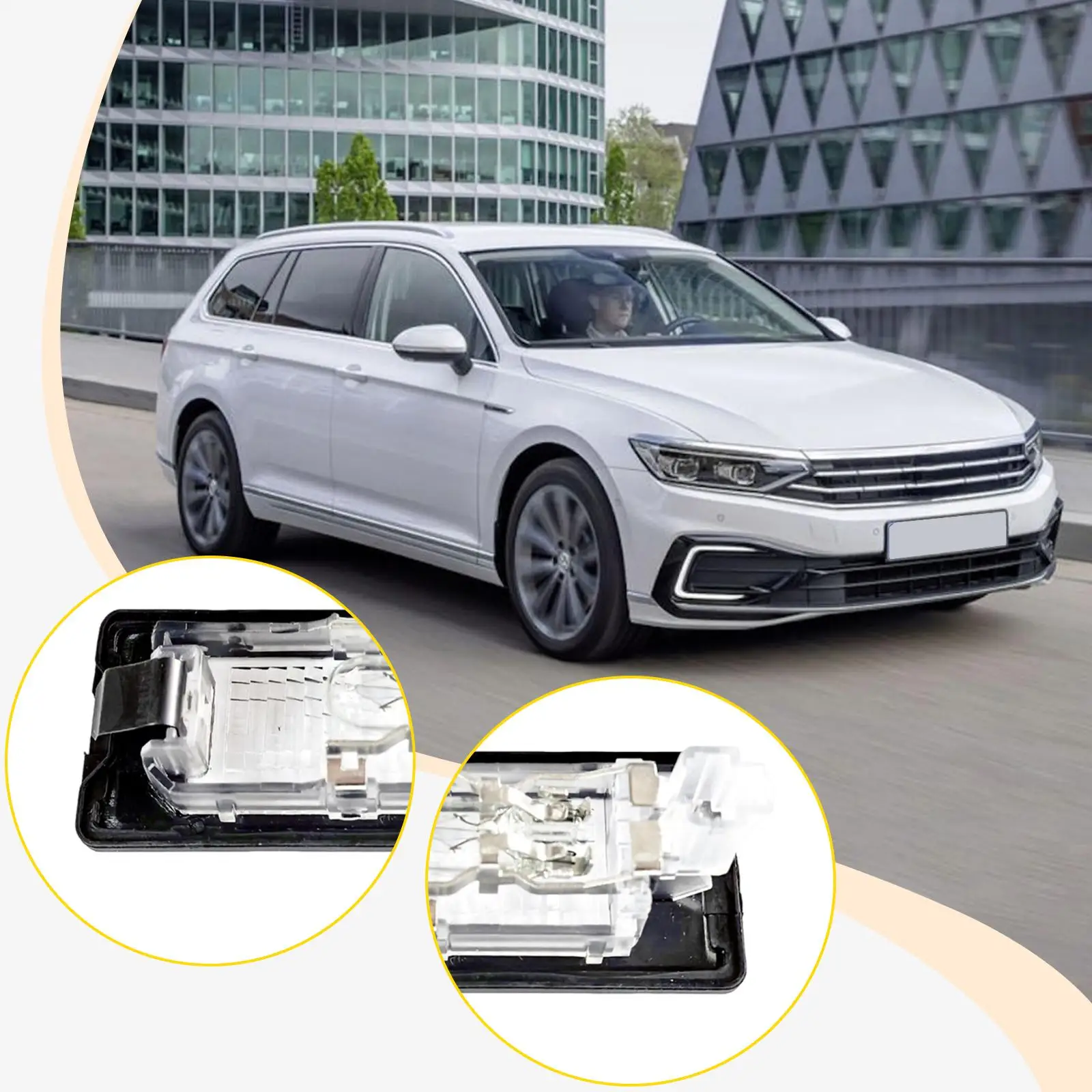 1 Pair Rear License Plate Light 56D943021 56D 943 021 Auto Components Lighting for Volkswagen Jetta Passat Tiguan Touareg