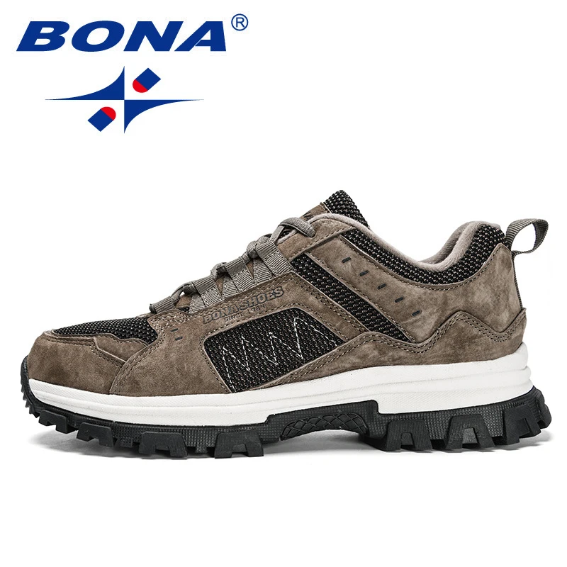 BONA 2024 New Designers  Wear resistance and skid resistance Hiking Shoes Trekking Sneakers Men Shoes Man Caravan shoes Walking