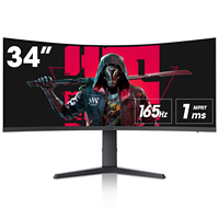 KOORUI 34 Inch Ultrawide Curved Gaming Monitor PC Screen 165Hz 1MS 1000R WQHD 3440x1440P VA Adaptive Sync 2xHDMI 100Hz & DisPort