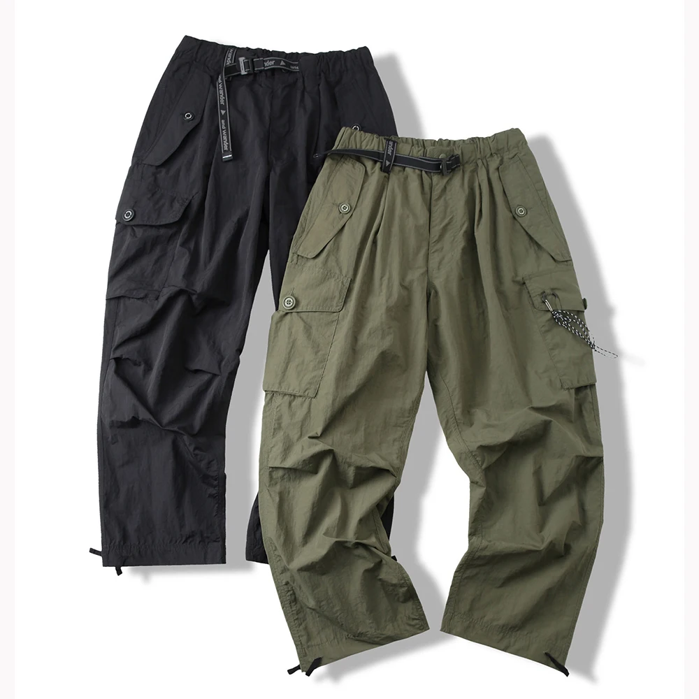 outdoor-trendy-brand-functional-waterproof-windproof-quick-drying-multi-pocket-workwear-men's-loose-pants-paratrooper-pants