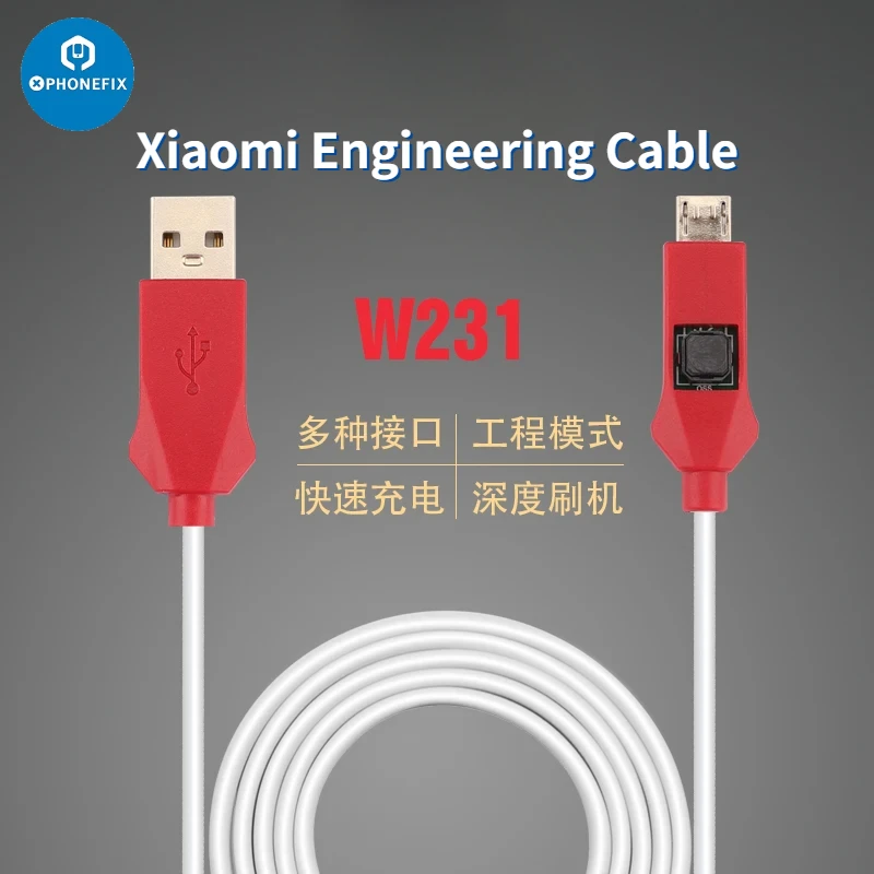 OSS W216 Xiaomi  Engineering Mode Cable Micro Type-c Interface Fast Charging Data Transmission for Phone Flashing Unlocking Tool