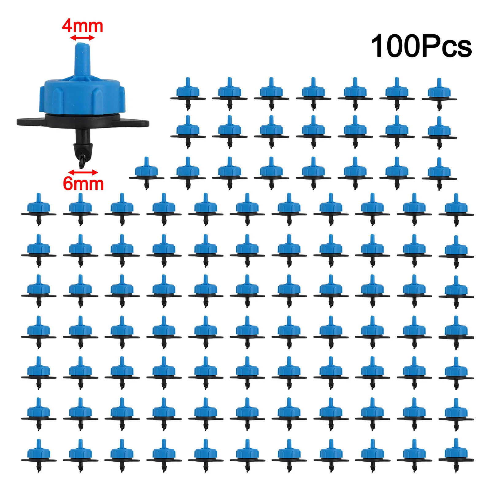100Pcs 2L 4L 8L Pressure Compensating Dripper Drip Emitters Steady Flow Garden Emitter Irrigation Water Regulator Dripper