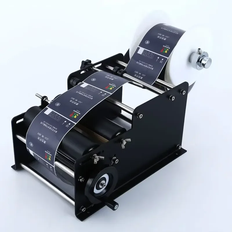 MT-30 Manual Labeling Machine, Round Bottle Plastic Glass Metal Labeling Machine, Self-adhesive Label Handle Labeling