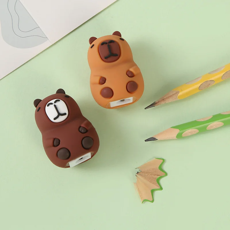 Creative Capybara-Taille-crayon, animaux mignons, outils de taille-crayon, mini étudiant, fournitures scolaires, cadeau de récompenses, papeterie