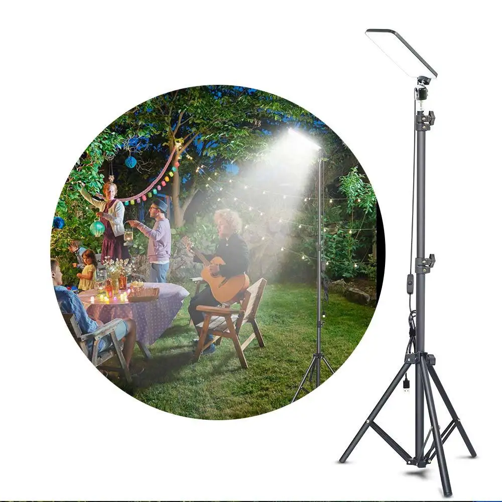 USB 5V Portable Camping Light With 1.8M Adjustable Telescopic Rod LED Selfie Light Lamp Photography Light with Tripod Stand