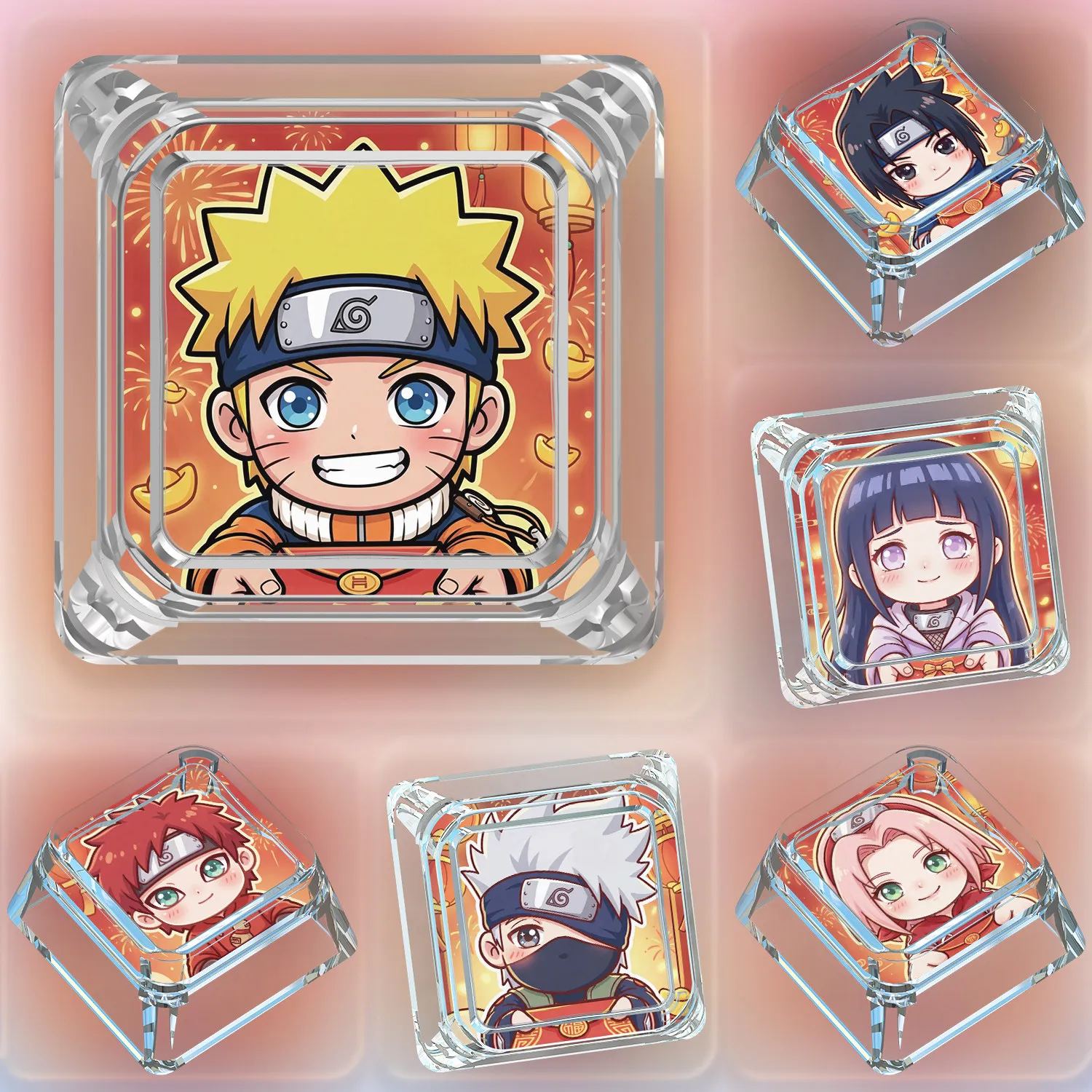 Teclas Mecánicas Personalizadas de Naruto Uzumaki para Teclado Mecánico de Eje Cruzado, Regalo, Juguetes