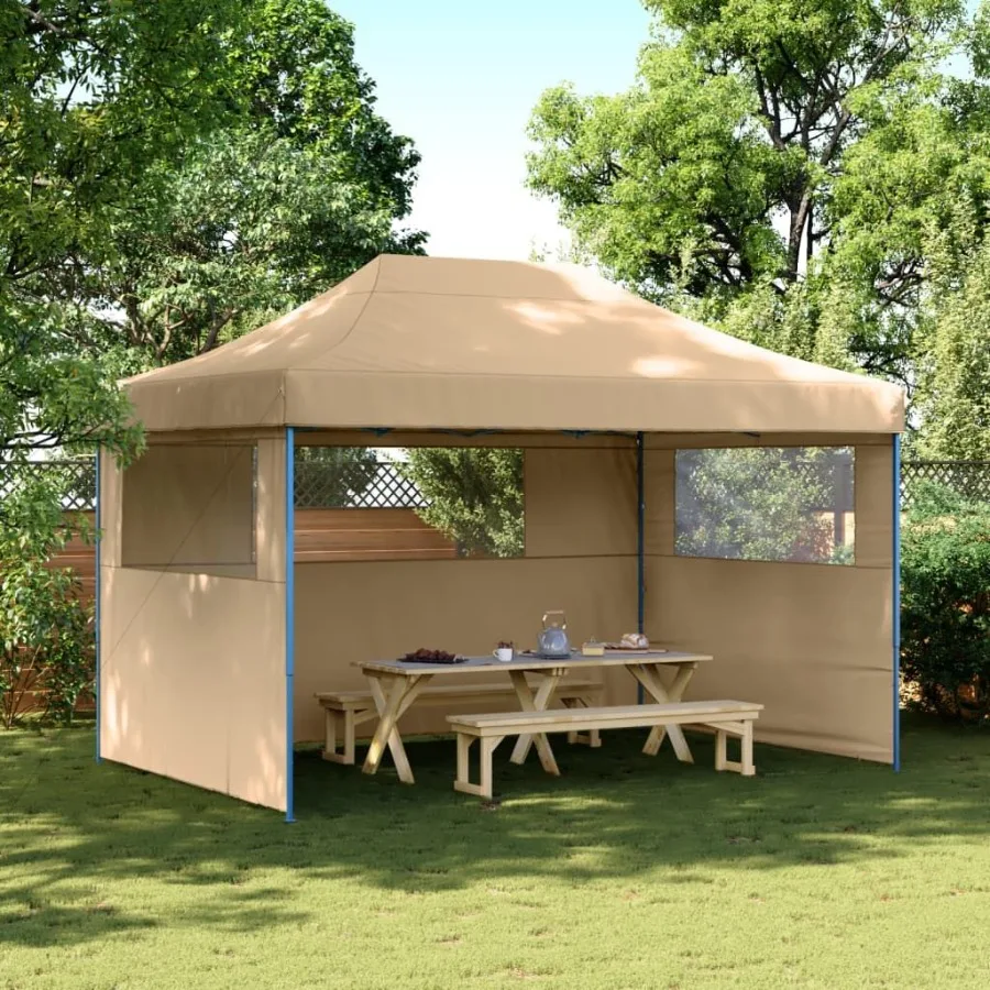 

Party Tent Beige roof Blue frame