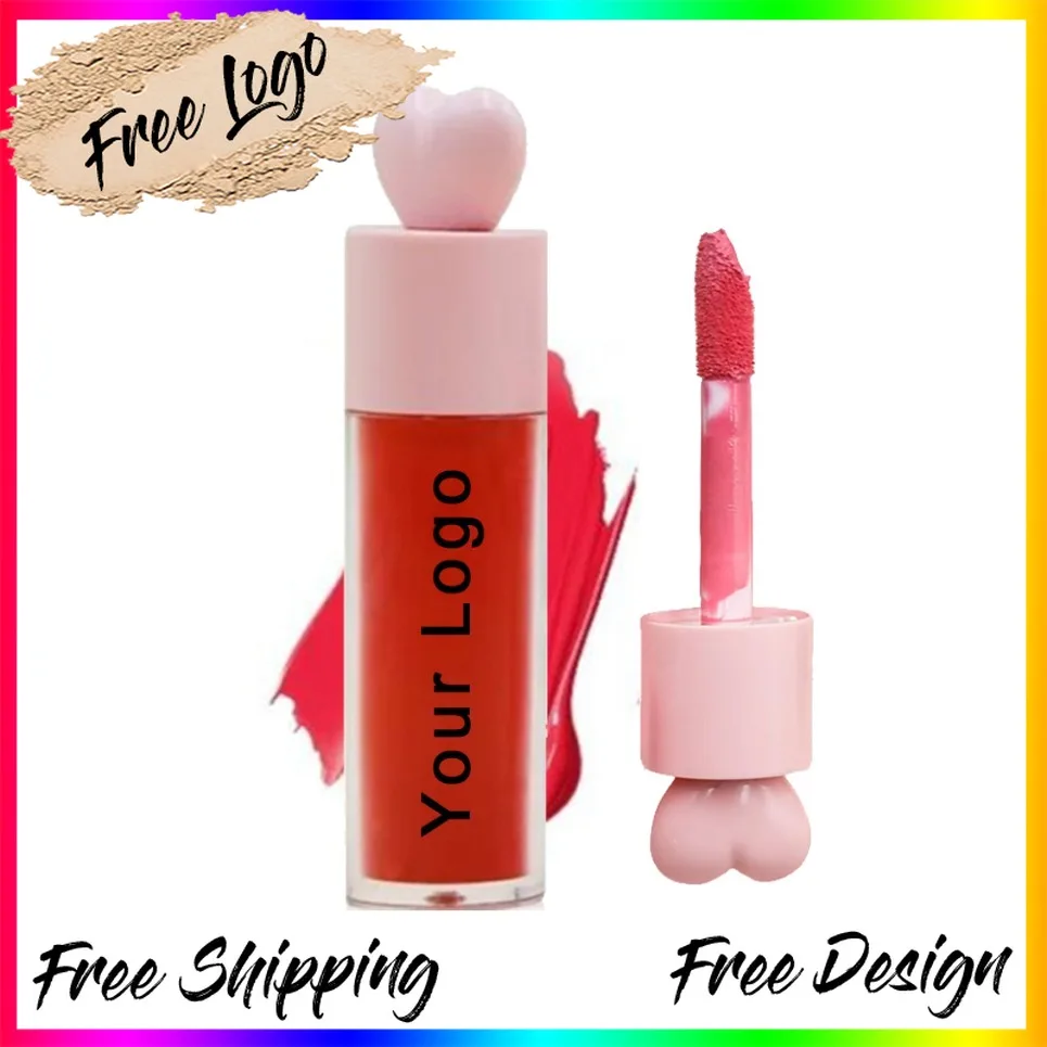 

6ml Makeup Blush Private Label Natural Lightweight Long Lasting Waterproof Heart Bottle Liquid Blush Custom Logo Vegan Wholesale