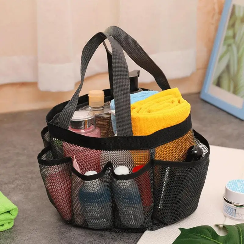 Portable Mesh Beach Bag Makeup Travel Storage Wash Bag Mesh Portable Swimming Bath Bag Beach Bag Wholesale