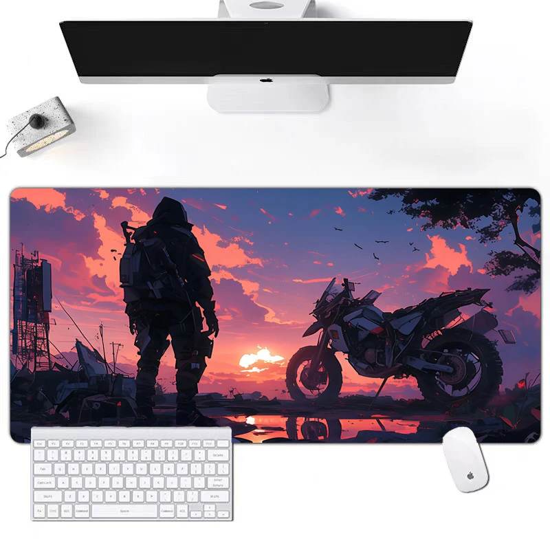 Animación motocicleta accesorios de oficina de ordenador de lujo alfombrillas de ratón súper grandes reproductor de juegos accesorios de ordenador rectangulares alfombrillas
