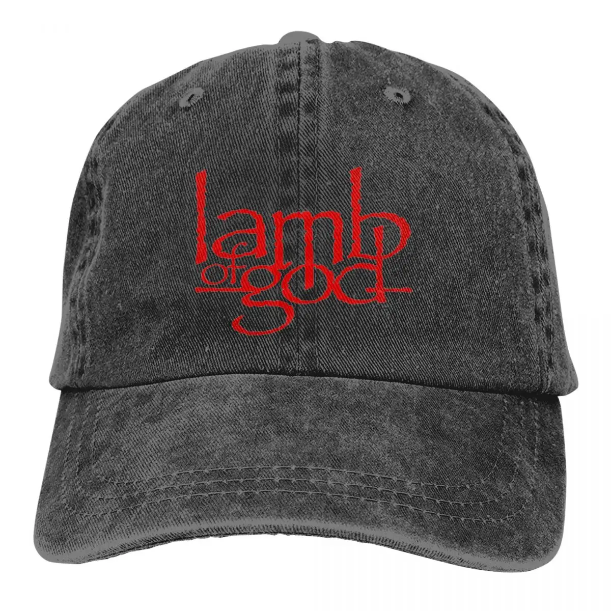 

Lamb Of God Baseball Caps Vintage Distressed Denim Snapback Cap Unisex Outdoor Running Golf Adjustable Hats Cap