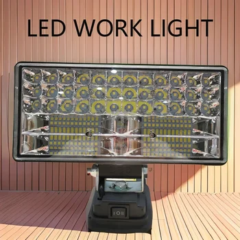 マキタ用ポータブルLEDワークライト,非常灯,屋外キャンプ,修理,バッテリーなし,3 