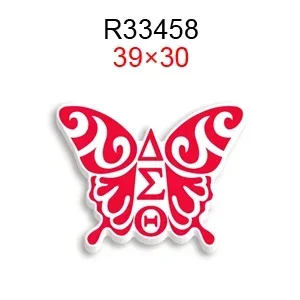 نادي نسائي دلتا سيجما الأحمر 10 قطعة/الوحدة راتينج مسطح مستو واضح الاكريليك بريق الاكريليك ل جراب هاتف راتنج مسطح سحر #6