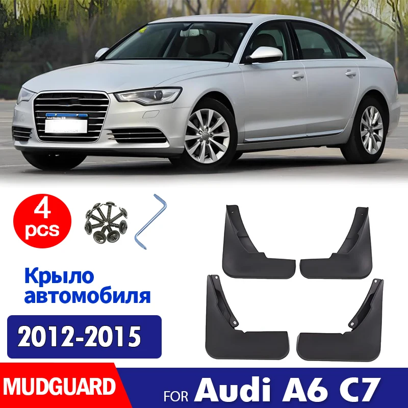 

4x For Audi A6 C7 Mudguard Fender Mud Flaps Guards Splash Mudflaps Car Accessories 2012 2013 2014 2015