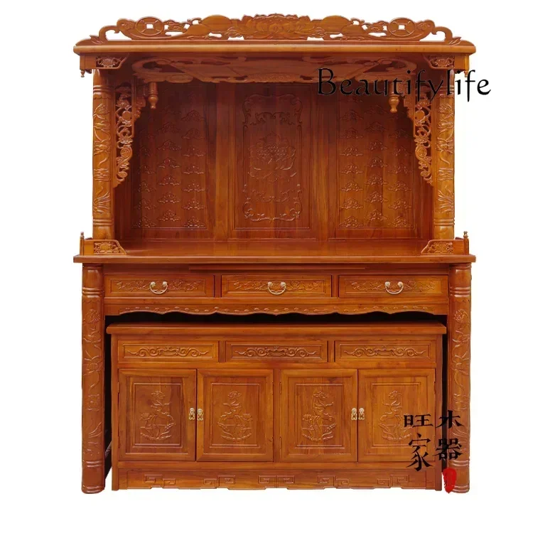 المتخصصة مذبح قوانيين إله الثروة خزانة النمط الصيني بوذا خزانة بوذا ضريح بسيط تحية الجدول مبخرة الجدول