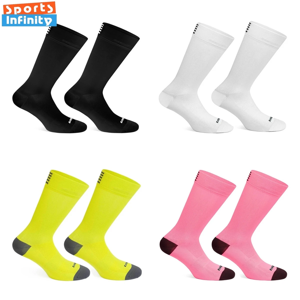 

New Fashion Cycling Socks Compression Breathable Quick Drying Running Socks for Men and Women Sports Socks for Tennis Basketball