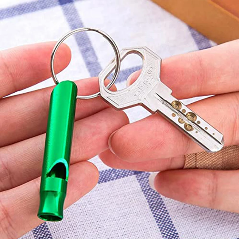 240Pcs Aluminum Loud Whistle Key Chain Survival Safety Whistles Bulk Pack for Sports Hiking, Travel, Dog Training
