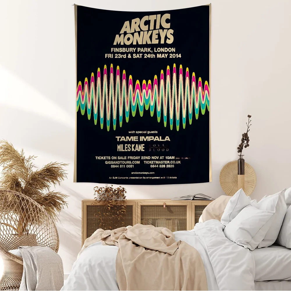 A-Arctic M-Monkeys Rock Band DIY Wall Tapestry For Living Room Home Dorm Decor Wall Art Decor