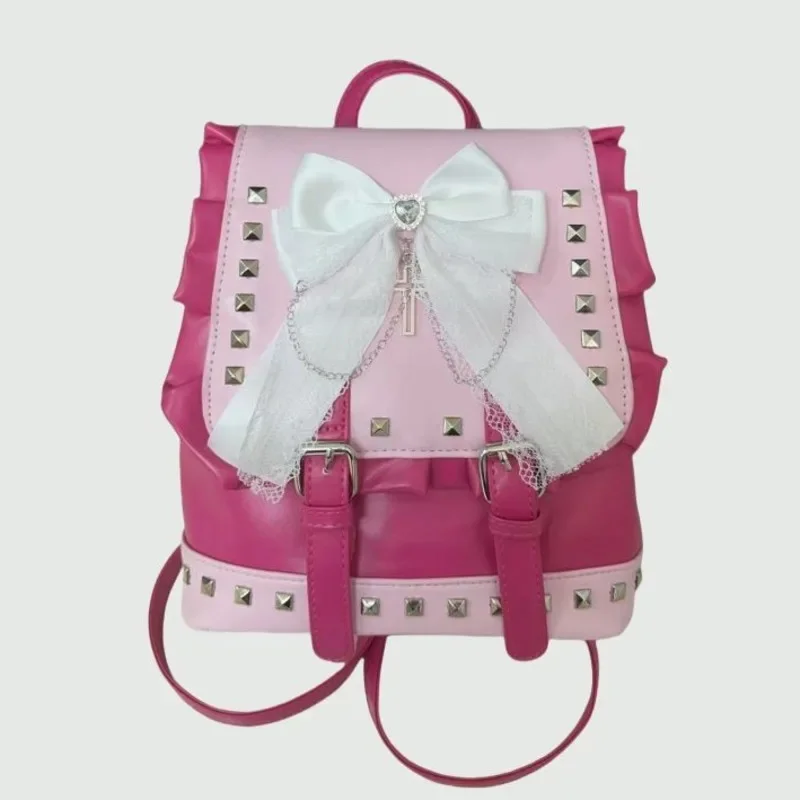 

3D Skeleton Dark Punk Shoulder Diagonal Cross Bow Cross Backpacks Y2K Gollum Market Detachable Shoulder Strap Women's Handbags