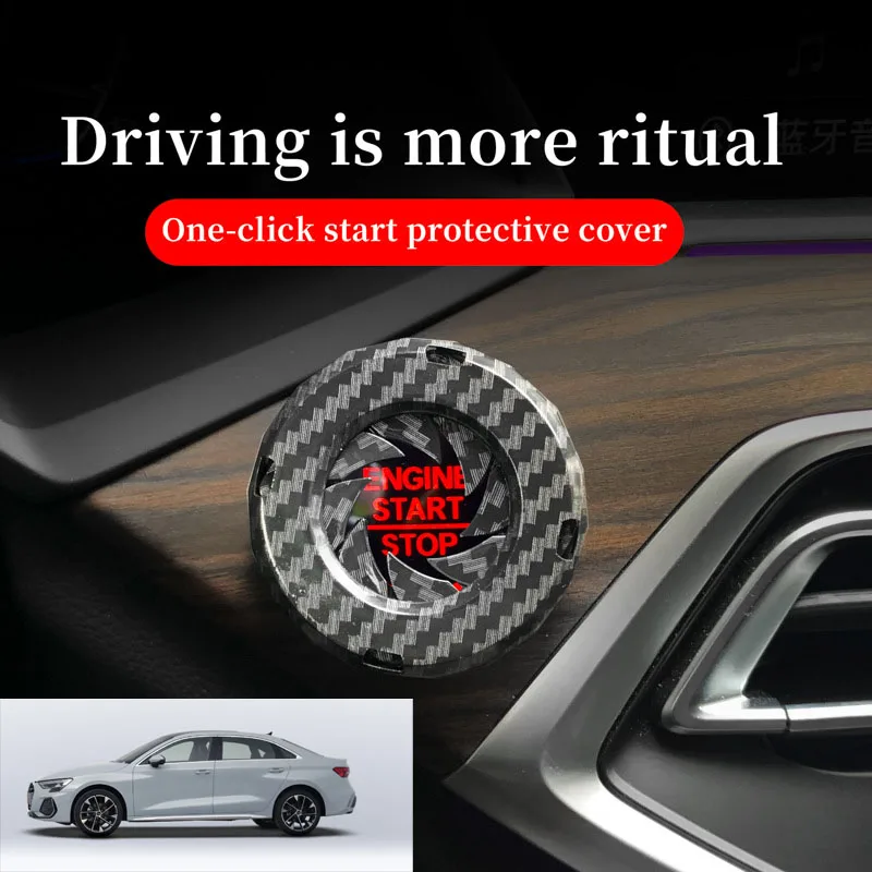 FOR AUDI Car one-button start decorative ring knob-type decorative cover ignition device switch hidden protective cover