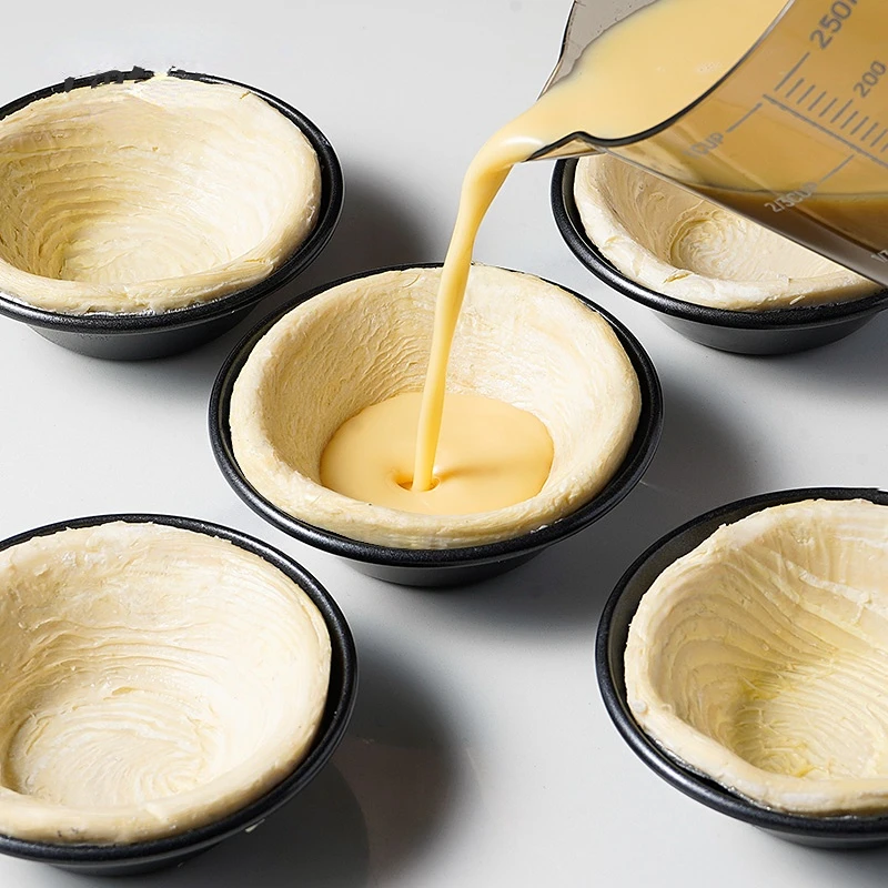 

Reusable egg tart mold small cake mold oven baking tool non-stick household egg tart skin bottom support 10pcs